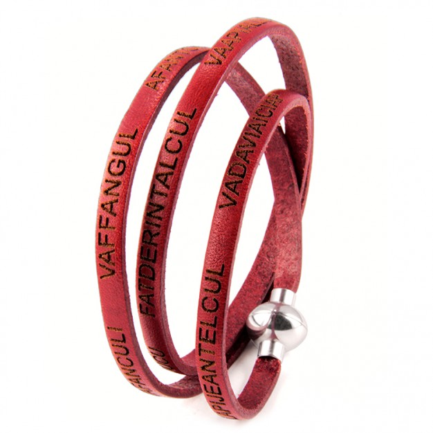 KELITCH Bracciale Dell'Amicizia Regolabile Fatto A Mano Con Perline Miyuki - Colori Rosso E Grigio (01B)